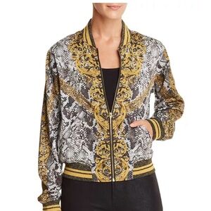 GUESS Baroque Snake Print Bomber